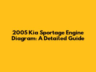 2005 Kia Sportage Engine Diagram: A Detailed Guide