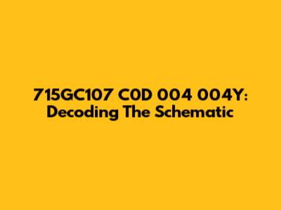 715GC107 C0D 004 004Y: Decoding The Schematic