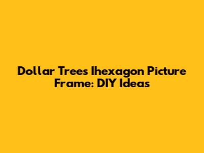 Dollar Tree's Ihexagon Picture Frame: DIY Ideas