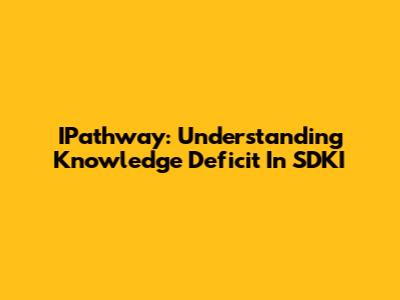 IPathway: Understanding Knowledge Deficit In SDKI
