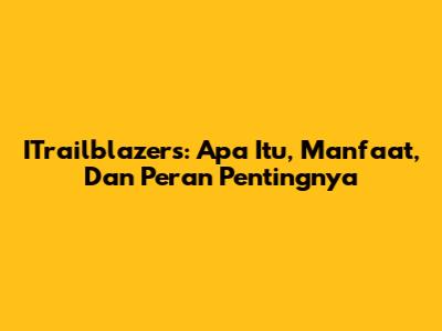 ITrailblazers: Apa Itu, Manfaat, Dan Peran Pentingnya