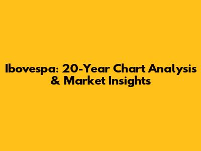 Ibovespa: 20-Year Chart Analysis & Market Insights