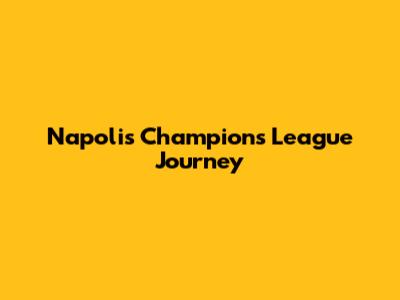 Napoli's Champions League Journey