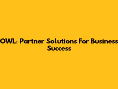 OWL: Partner Solutions For Business Success