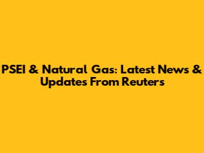 PSEI & Natural Gas: Latest News & Updates From Reuters