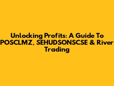Unlocking Profits: A Guide To POSCLMZ, SEHUDSONSCSE & River Trading