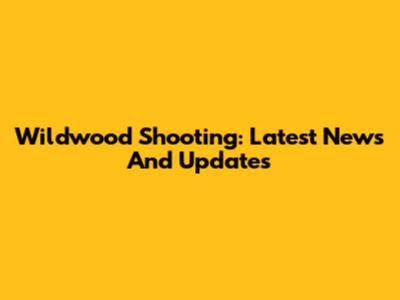 Wildwood Shooting: Latest News And Updates
