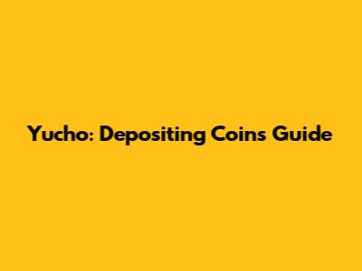 Yucho: Depositing Coins Guide
